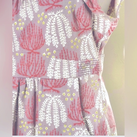 Boden Margot Capped Sleeve Jersey Knit Mini Dress in Botanical Print - Picture 7 of 7